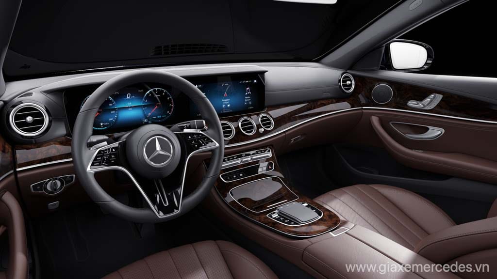 Nội thất Mercedes E200 màu nâu