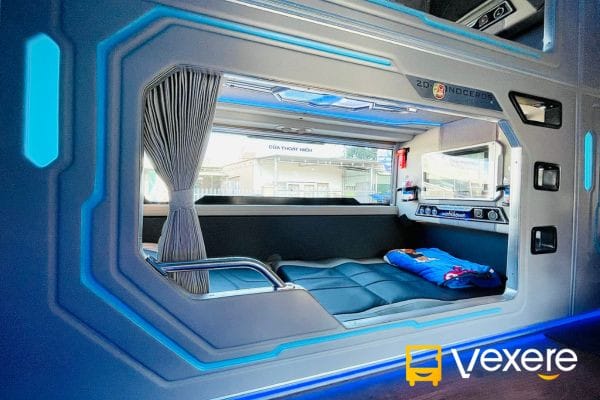 Nội thất sang trọng của xe giường phòng Limousine Thảo Hồng tuyến Vũng Tàu Đà Lạt.