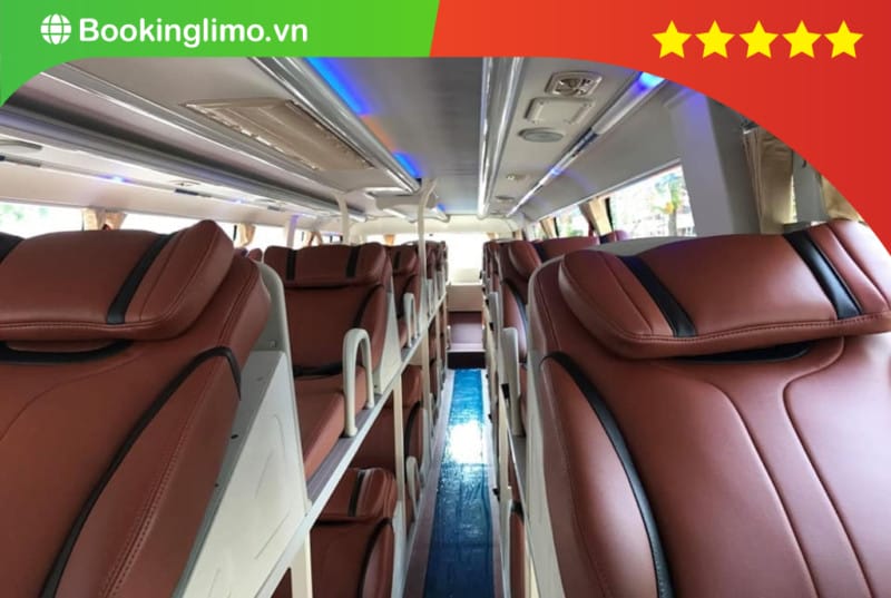 Nội thất tiện nghi bên trong xe khách của nhà xe Trang Hòa