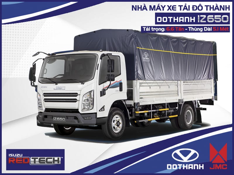 Nội thất tiện nghi của xe tải Đô Thành IZ650.