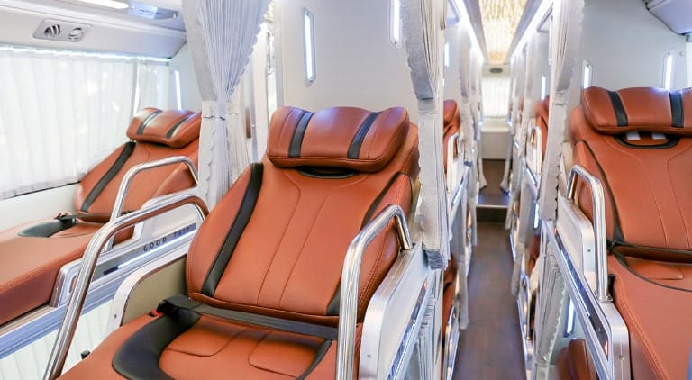 Nội thất xe Lê Dũng - Năm Liên tuyến Điện Biên Mỹ Đình