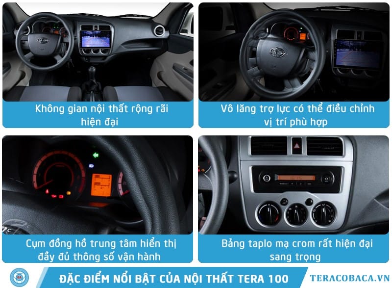 Nội thất xe tải Teraco 990kg