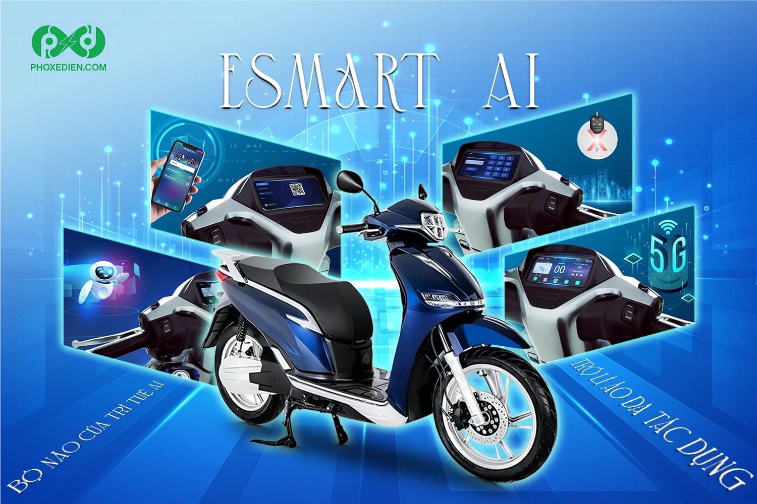 PEGA eSmart AI - mẫu xe máy điện đẹp cho nam tích hợp công nghệ thông minh