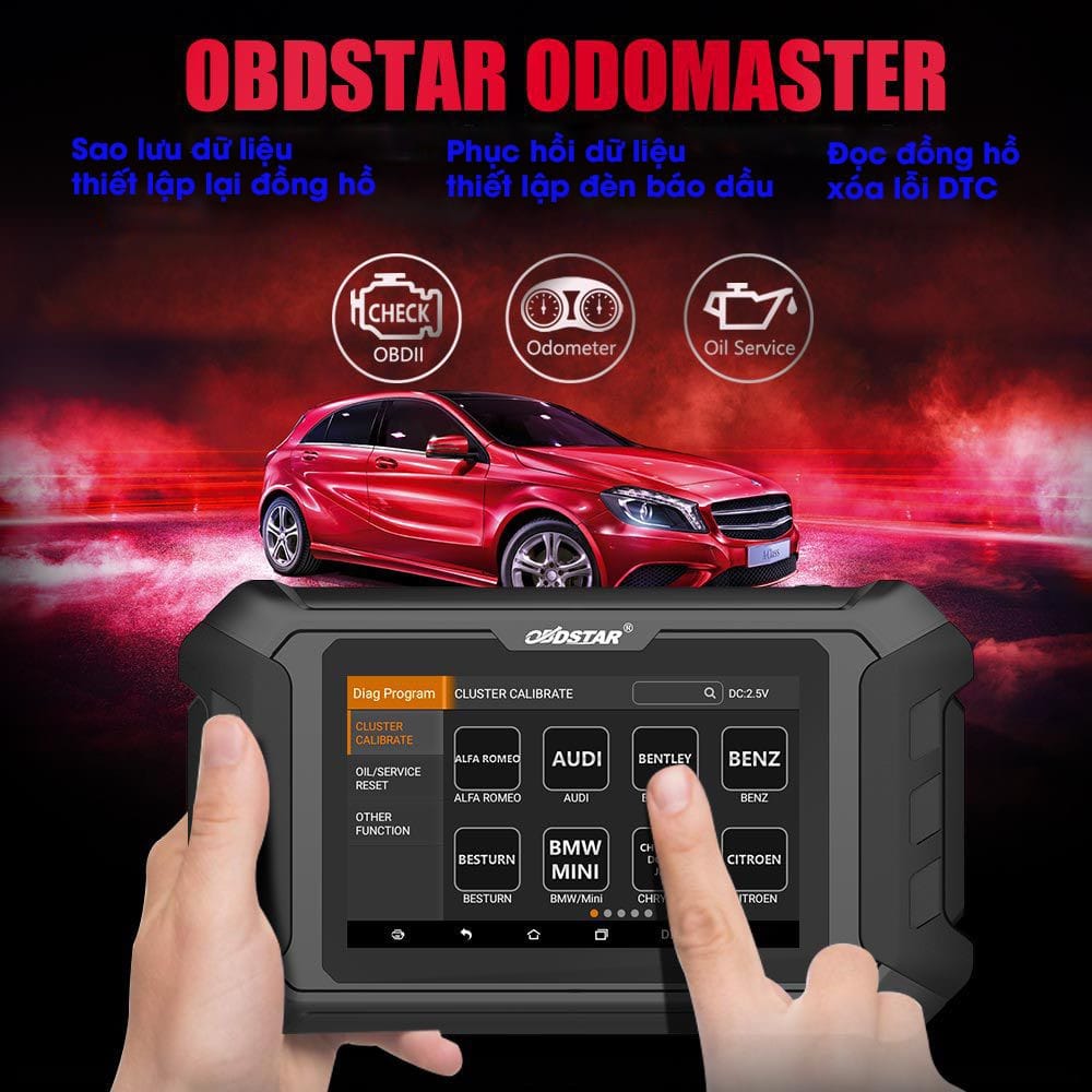 Phạm vi hỗ trợ xe rộng của thiết bị tua odo OBDSTAR Odo Master X300M+ cho nhiều hãng xe
