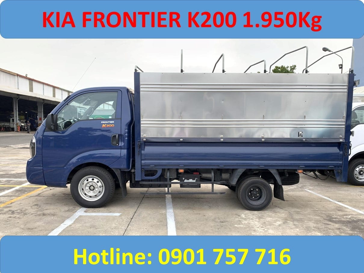 Phần đầu xe tải Kia K200 với thiết kế cabin hiện đại