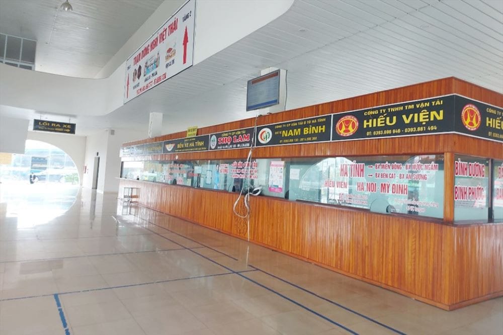 Quầy bán vé và thông tin Bến xe Hà Tĩnh