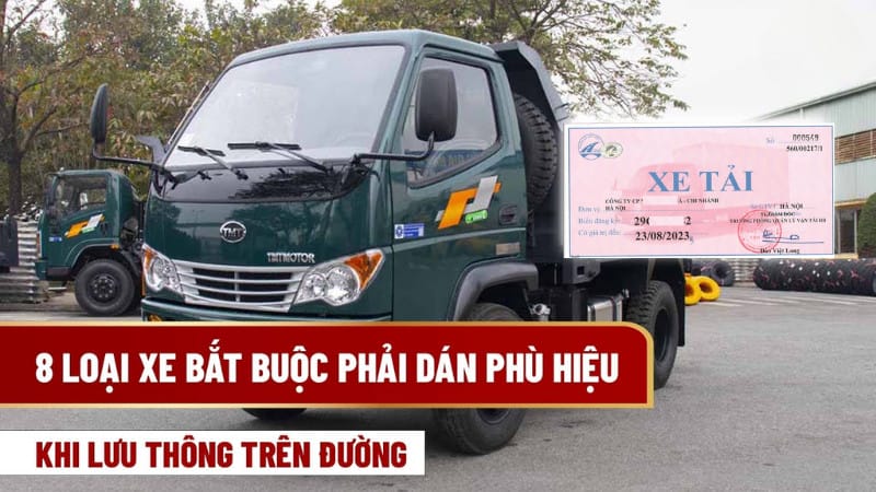 Quy định các loại xe phải dán tem