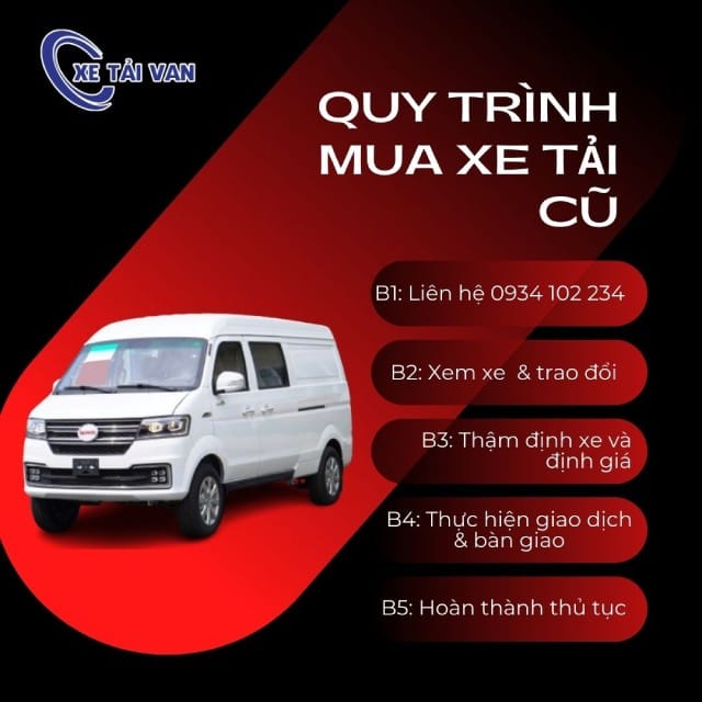 quy trình mua xe tải 500kg cũ