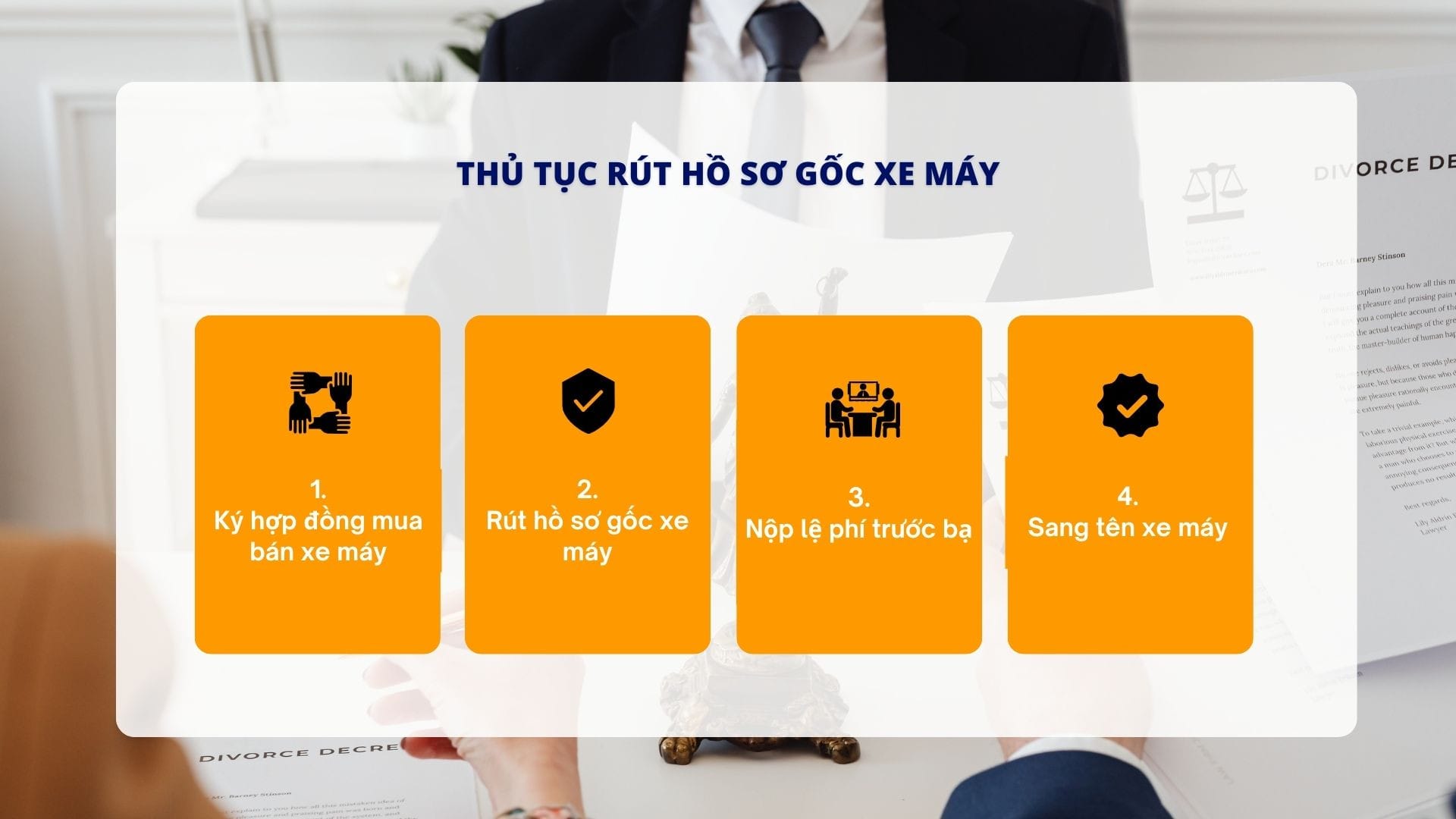 Quy trình và thủ tục rút hồ sơ gốc xe máy chi tiết từng bước