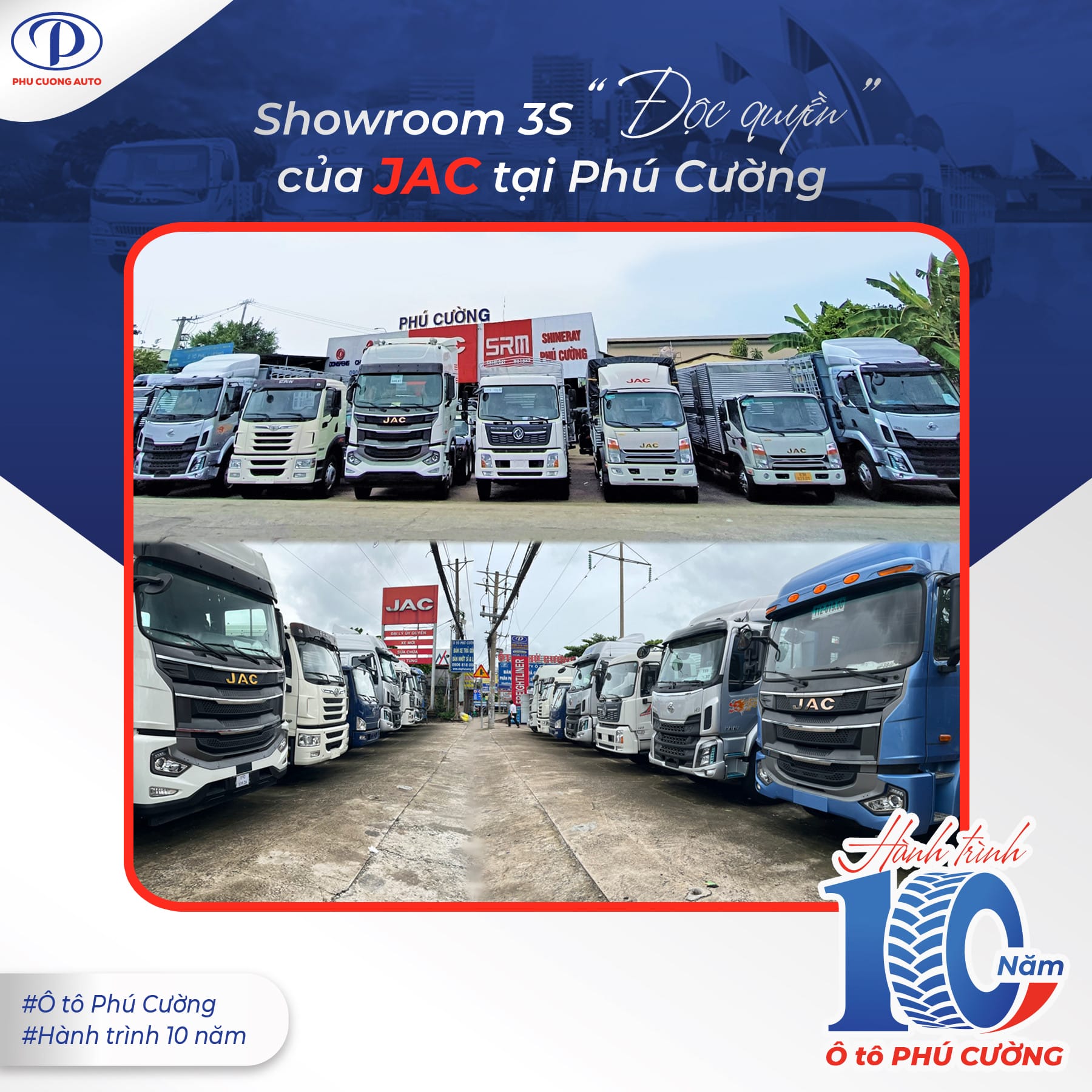 Showroom 3S của Ô tô Phú Cường, nơi cung cấp các dòng xe tải chất lượng cao, bao gồm cả xe tải 1,5 tấn