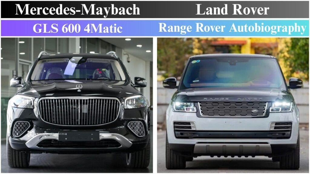 So sánh Mercedes Maybach GLS 600 màu trắng và Range Rover Autobiography màu đen