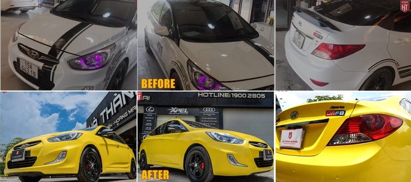 Sơn đổi màu cho Hyundai Accent