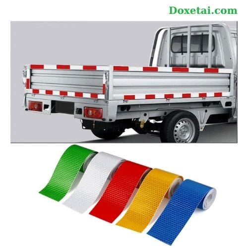 Tem thùng đường kẻ các màu phản quang - mẫu tem xe tải đẹp cho thùng xe
