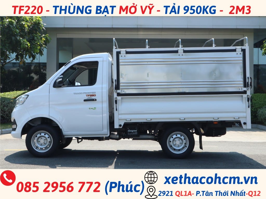 Thân xe tải nhỏ Thaco 950kg di chuyển linh hoạt