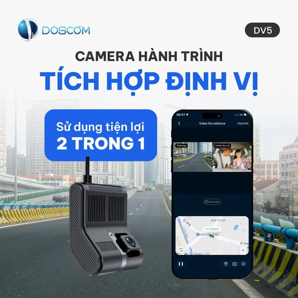 Thiết bị camera hành trình 4G đa năng tích hợp định vị GPS cho xe tải van