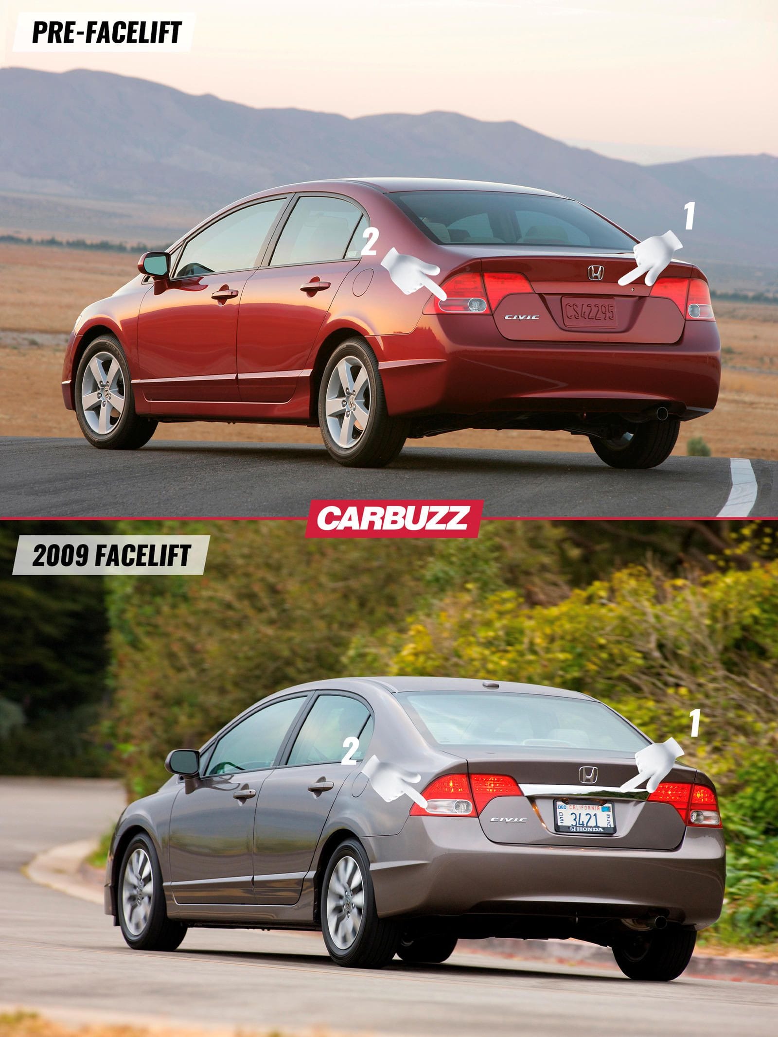 Thiết kế đuôi xe Honda Civic Gen 8 sau nâng cấp, nổi bật dải chrome