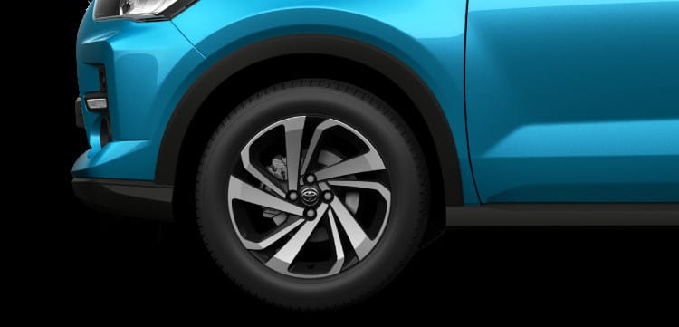 Thiết kế mâm xe Toyota Raize 2023 với kích thước 17 inch