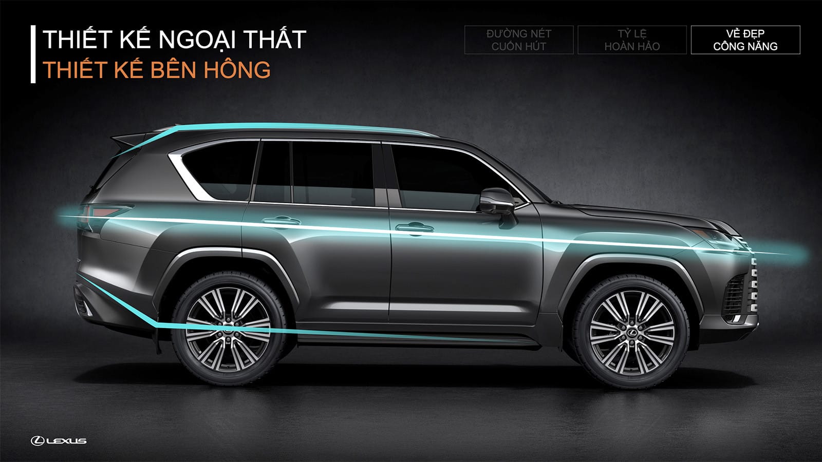 Thiết kế phần thân xe Lexus LX 600