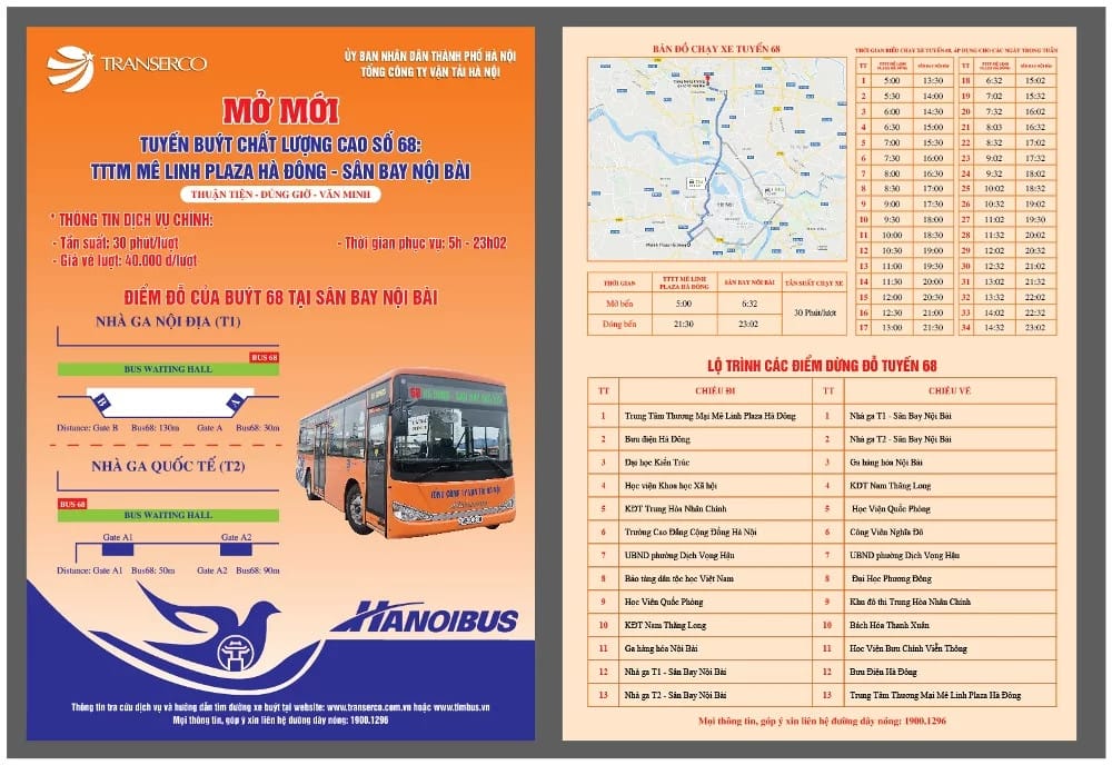 Thông báo chính thức về việc triển khai lộ trình xe bus 68: Hà Nội mới nhất