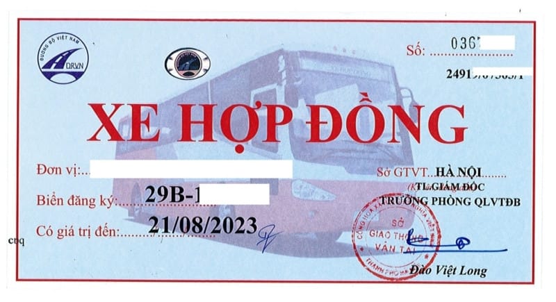 Thủ tục làm phù hiệu xe hợp đồng do doanh nghiệp đứng tên