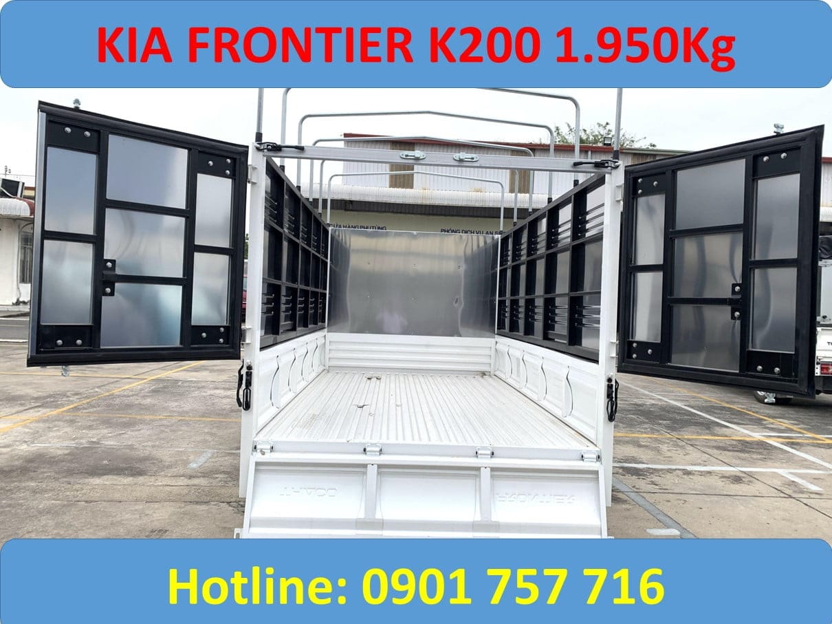 Thùng mui bạt của xe tải Kia K200 được sản xuất tại nhà máy Thaco