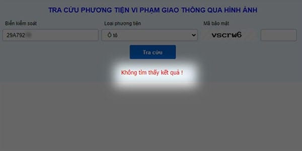 Tìm kiếm thông tin xe qua biển số