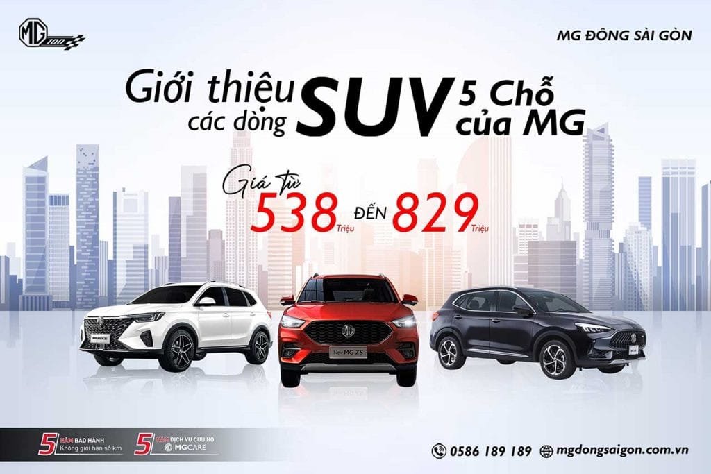 Tổng quan các dòng xe MG 5 chỗ gầm cao tại Việt Nam