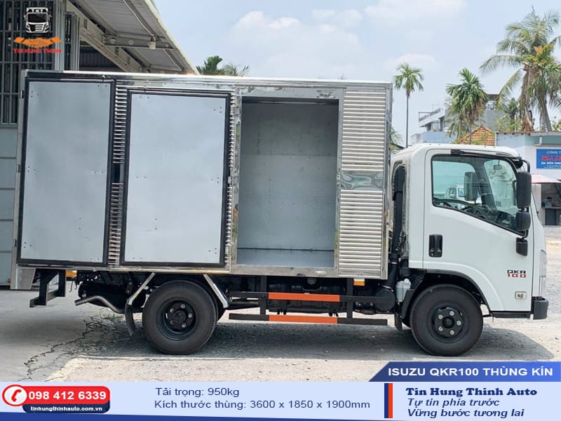 Tổng quan ngoại thất xe tải Isuzu 1 tấn QKR100