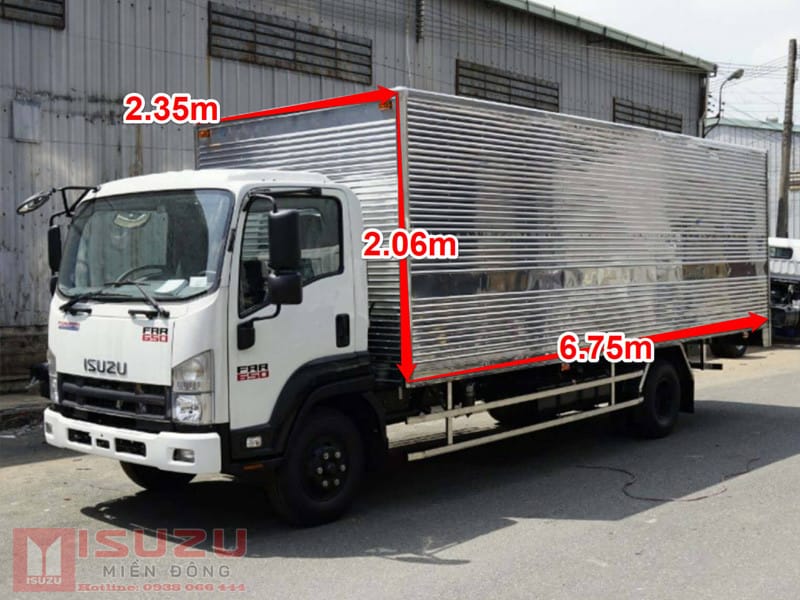 Tổng quan xe tải Isuzu 6.5 tấn FRR 650 thùng kín