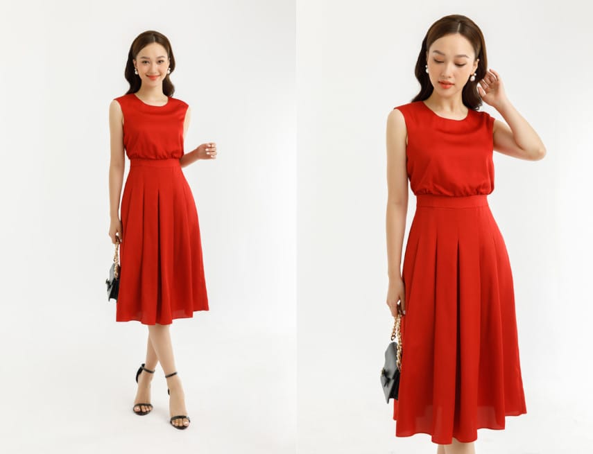 Trang phục màu đỏ cam tím phù hợp cho người sinh năm 1978 mệnh Hỏa