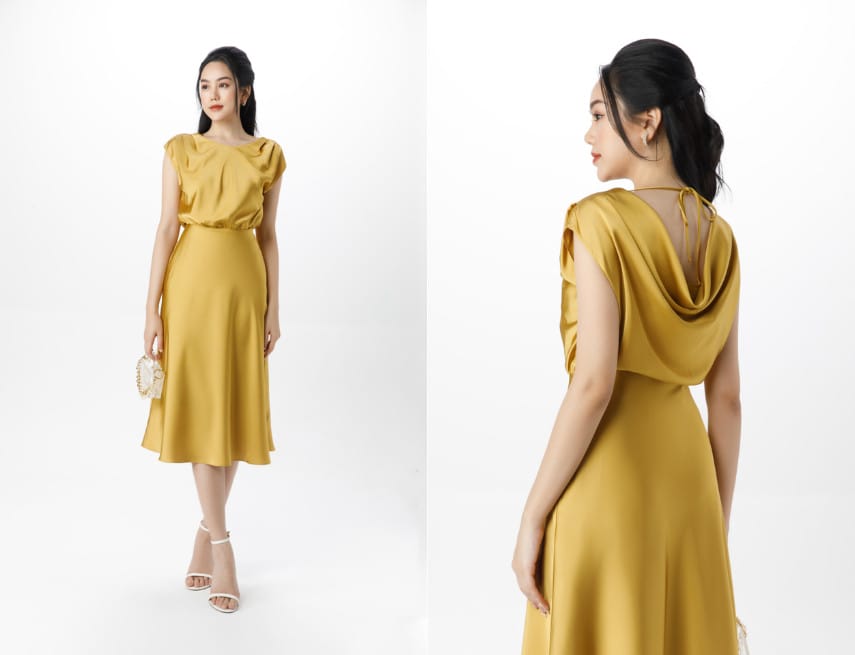 Trang phục màu vàng hợp phong thủy cho mệnh Kim tuổi Giáp Ngọ