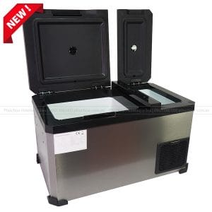 Tủ lạnh xe hơi Homesun CR35A có thiết kế hiện đại, dung tích lớn 36.6 lít, phù hợp cho những chuyến đi dài.