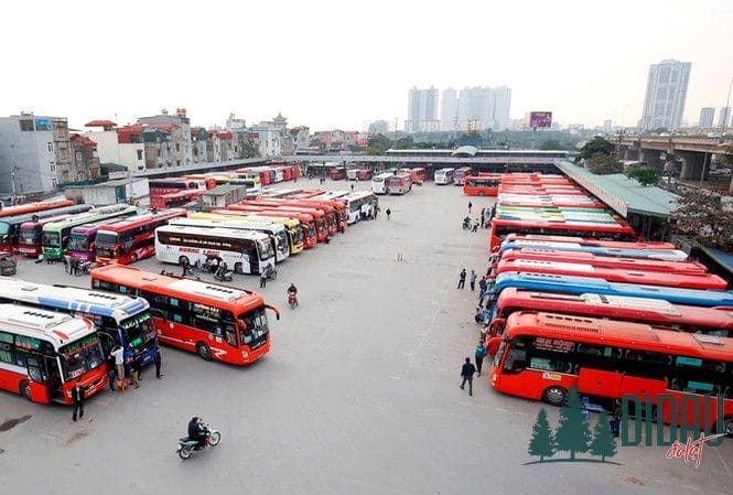 Tuyến đường dẫn vào Bến xe Lam Hồng