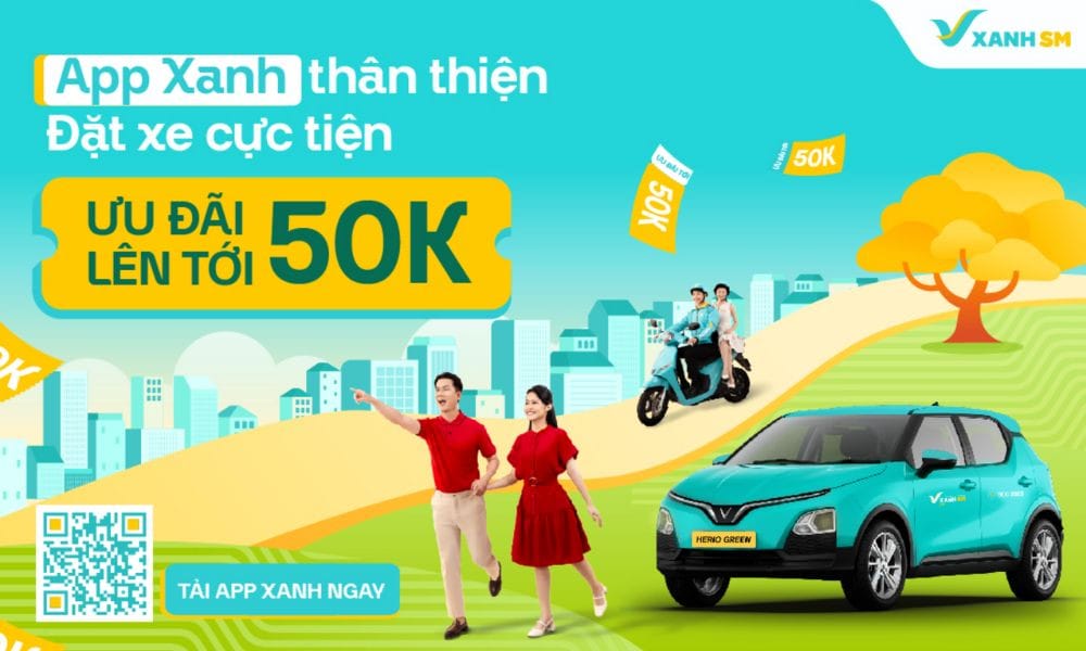 Ứng dụng đặt xe Xanh SM tiện lợi để di chuyển đến bến xe Thượng Lý