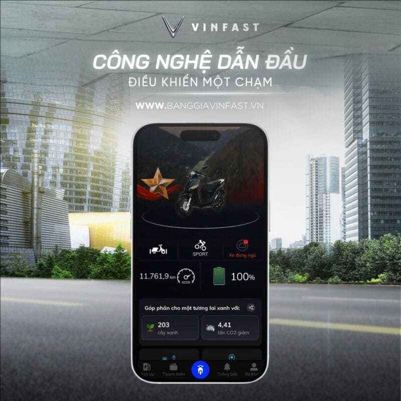 Ứng dụng VinFast E-Scooter quản lý xe máy điện thông minh 2024