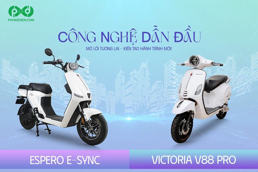 V88 Pro và E-Sync, hai mẫu xe máy điện nữ công nghệ cao, dẫn đầu xu hướng