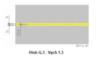 Vạch kẻ đường màu vàng đôi nét liền 1.3, cấm lấn làn đè vạch
