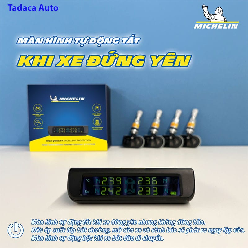 Van cảm biến áp suất lốp Michelin được lắp đặt bên trong lốp