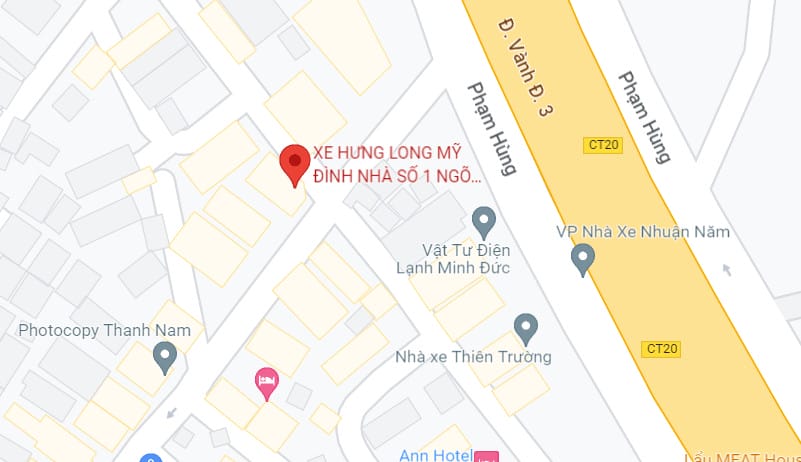 Văn phòng đón khách của nhà xe Hưng Long tại Mỹ Đình, Hà Nội