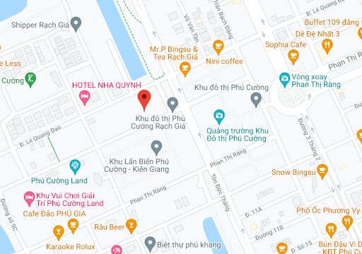 Văn phòng và các điểm trả khách của xe Thiện Thành Rạch Giá tại Kiên Giang
