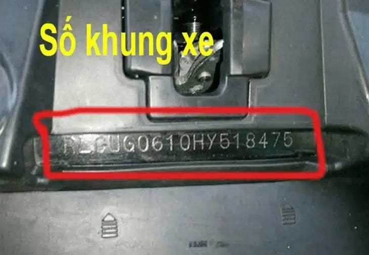 Vị trí số máy xe ô tô thường nằm trên động cơ