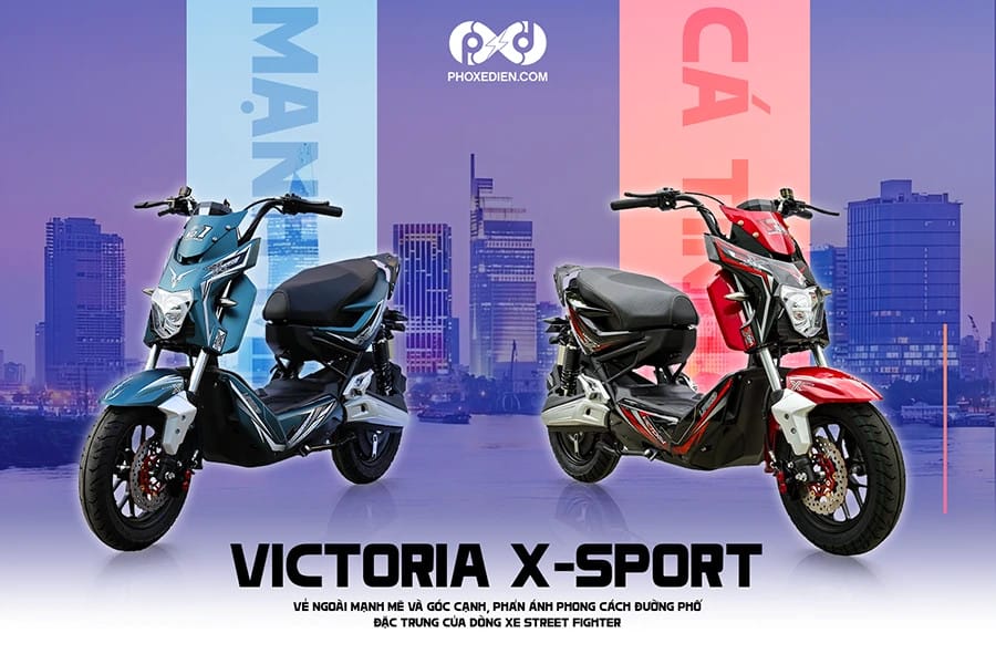 Victoria X-Sport - mẫu xe máy điện đẹp cho nam yêu thích sự mạnh mẽ