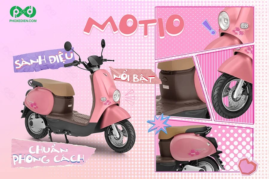 VinFast Motio màu đỏ nổi bật, thể hiện sự sành điệu và phong cách riêng