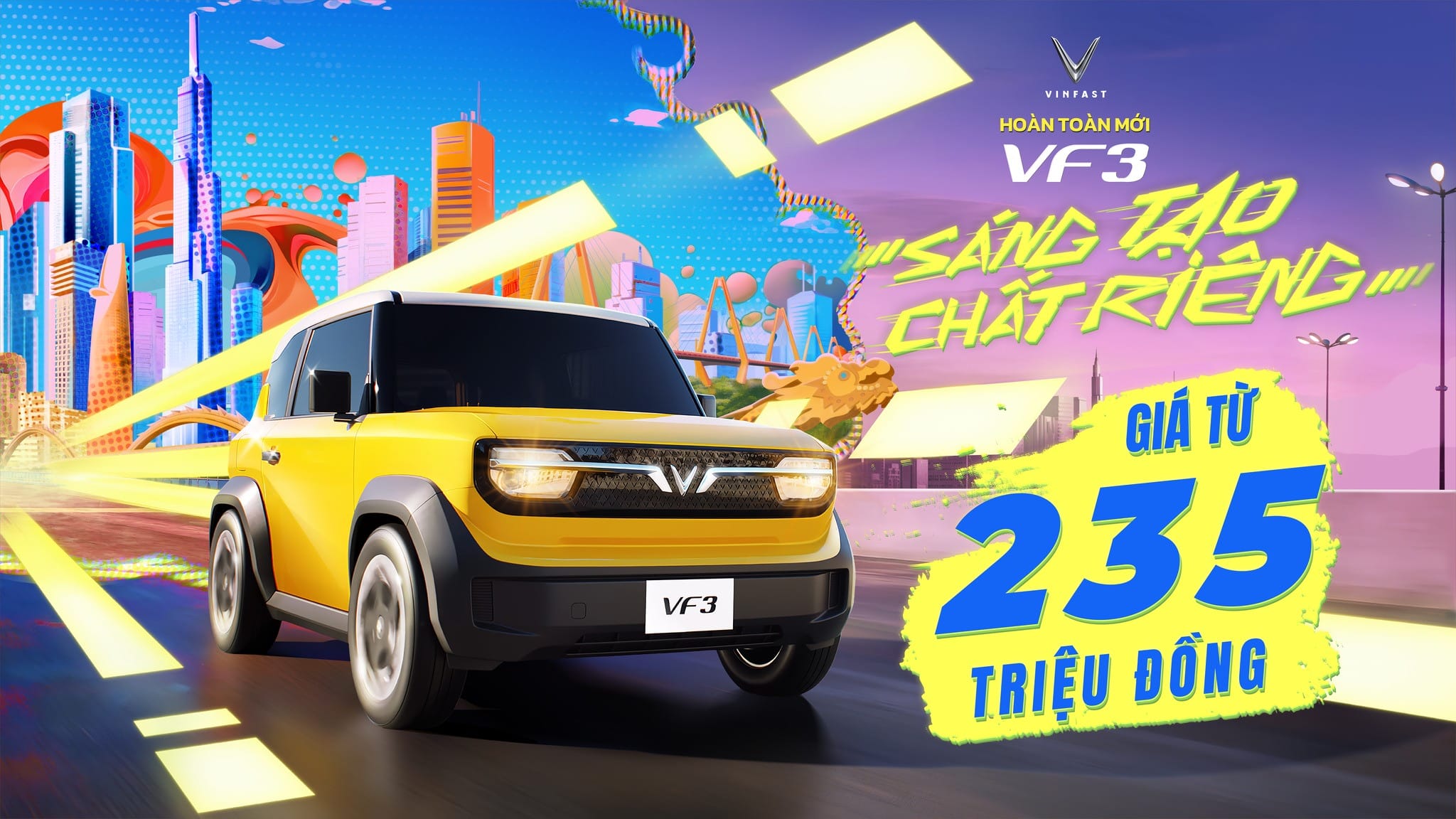 VinFast VF3 đang được mở bán, minh họa cho thông tin về giá ô tô VinFast