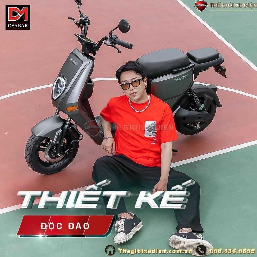 Xe đạp điện Osakar Heidi có thiết kế sang trọng, yên thấp