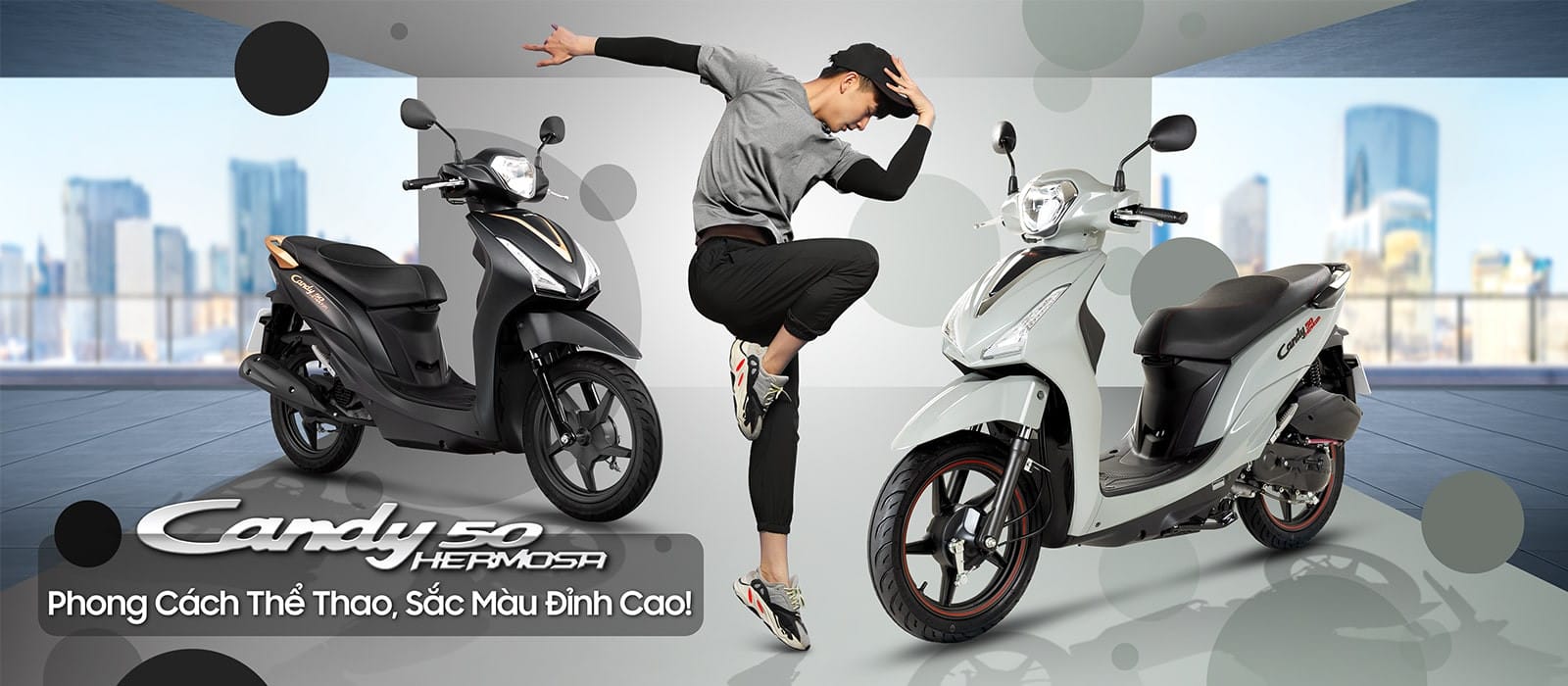 Xe ga 50cc Kymco Candy Hermosa màu xanh ngọc