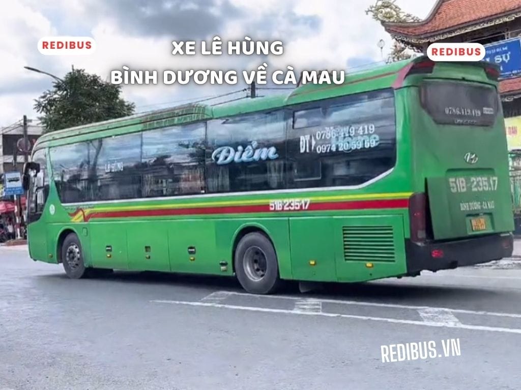 Xe giường nằm Lê Hùng kết nối khu vực Bình Dương và Cà Mau với giá vé hợp lý