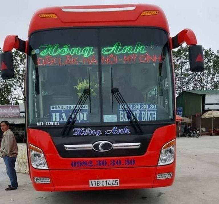 Xe Hồng Anh phục vụ tuyến Hà Nội Gia Lai và các tỉnh Tây Nguyên