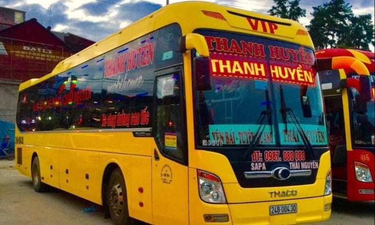 Xe khách Thanh Huyền trên tuyến đường Yên Bái Lào Cai