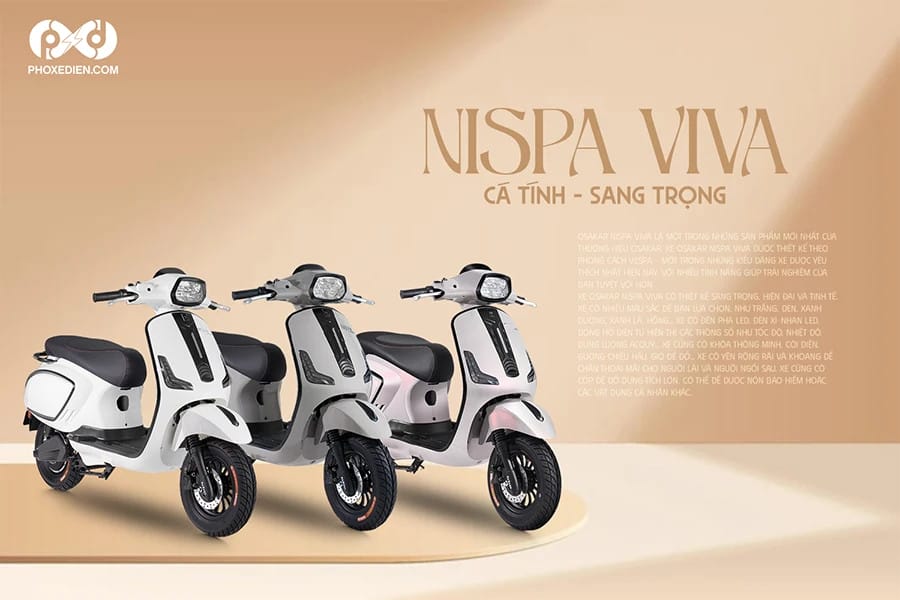 Xe máy điện Osakar Viva với thiết kế độc đáo